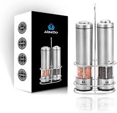 Color salt & pepper dispenser with stand